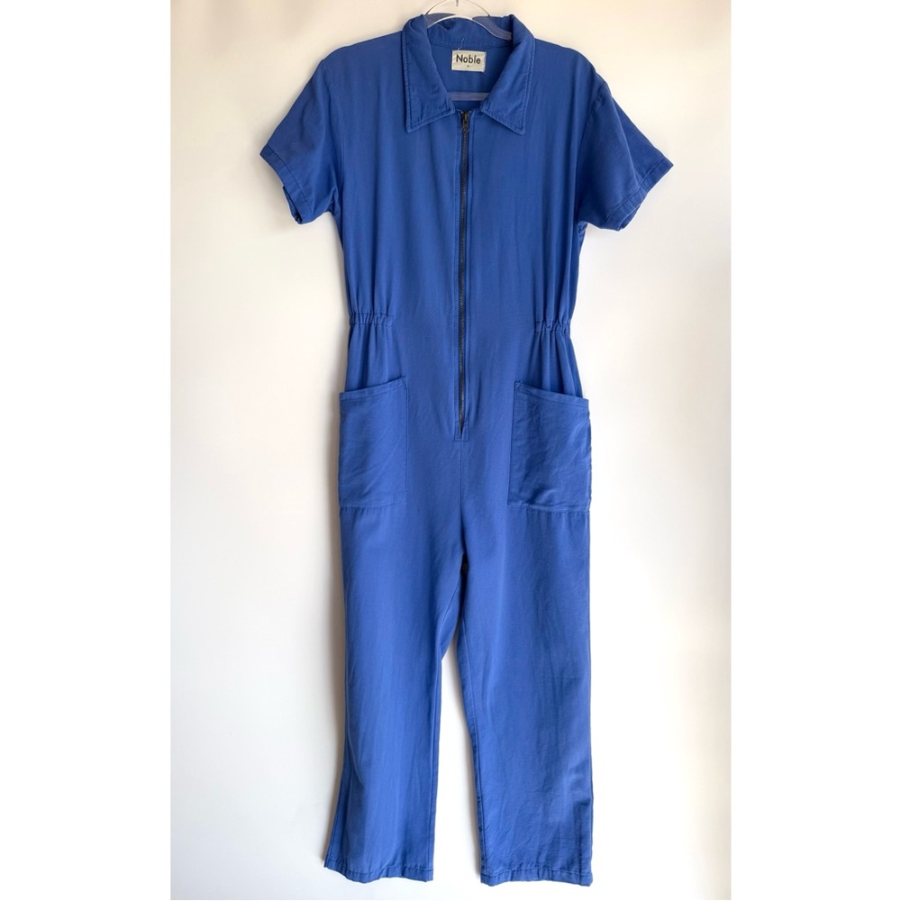 Noble Blue Utility Jumpsuit - Picture 4 of 16